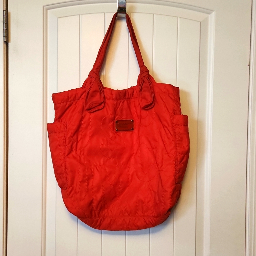 *Marc Jacobs* Coral Quilted Nylon Tote Bag